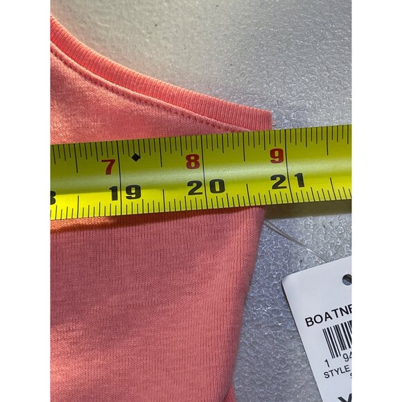 Style & Co. Womens Size XL Boatneck Tank Salmon Rose 100% Cotton - Picture 6 of 9